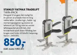 Davidsen Stanley Fatmax Tradelift Twin-Pack tilbud