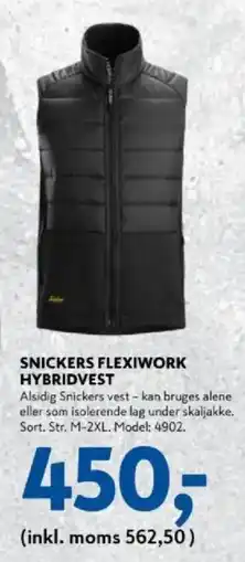 Davidsen Snickers Flexiwork Hybridvest tilbud