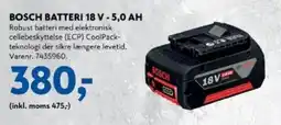 Davidsen Bosch batteri 18 v - 5,0 ah tilbud