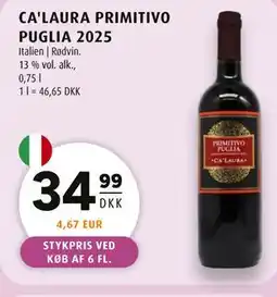 Scandinavian Park CA'LAURA PRIMITIVO PUGLIA 2025 tilbud