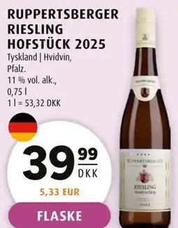 Scandinavian Park RUPPERTSBERGER RIESLING HOFSTÜCK 2025 tilbud