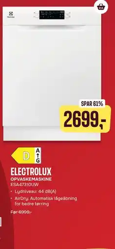 Skousen ELECTROLUX OPVASKEMASKINE ESA47310UW tilbud