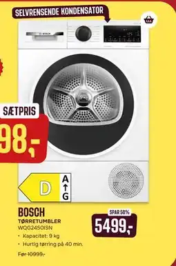 Skousen BOSCH TØRRETUMBLER WQG2450ISN tilbud