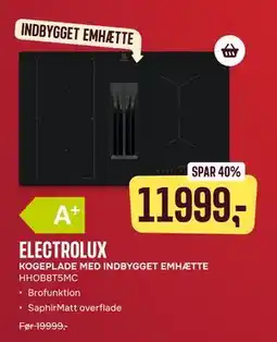 Skousen ELECTROLUX KOGEPLADE MED INDBYGGET EMHÆTTE HHOB8T5MC tilbud