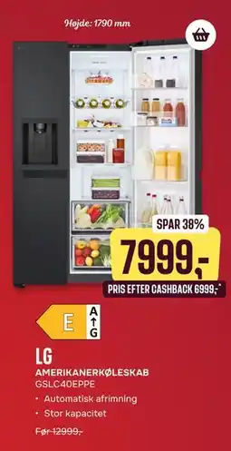 Skousen LG AMERIKANERKØLESKAB GSLC40EPPE tilbud