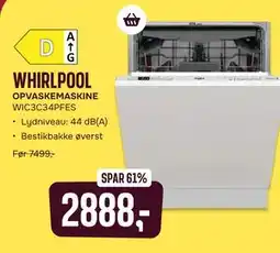 Skousen WHIRLPOOL OPVASKEMASKINE WIC3C34PFES tilbud