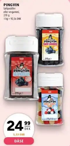 Scandinavian Park Pingvin Saltpastiller / Vingummi tilbud