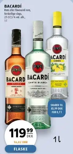 Scandinavian Park Bacardí (flasker) tilbud