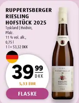 Scandinavian Park Ruppertsberger Riesling Hofstück 2025 tilbud