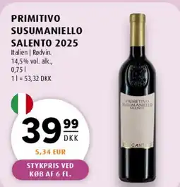 Scandinavian Park Primitivo Susumaniello Salento 2025 tilbud