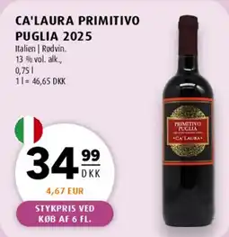 Scandinavian Park Ca'Laura Primitivo Puglia 2025 tilbud