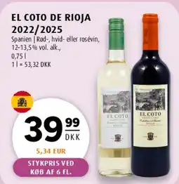 Scandinavian Park EL COTO DE RIOJA 2022/2025 tilbud