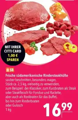 Citti SB Frische südamerikanische Rindersteakhüfte tilbud