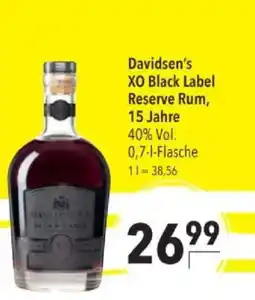 Citti Davidsons Xo Black Label Reserve Rum tilbud