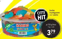 Citti Haribo fruchtgummi oder lakritz tilbud