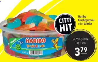 Citti Haribo fruchtgummi oder lakritz tilbud