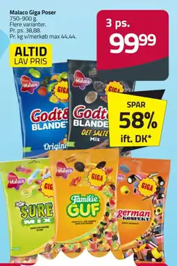 Fleggaard Malaco Giga Poser tilbud