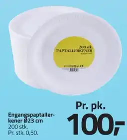 Fleggaard Engangspaptallerkener tilbud