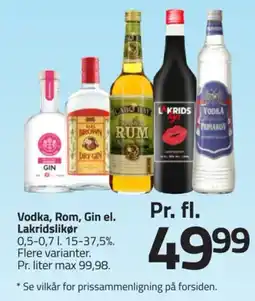 Fleggaard Vodka, Rom, Gin el. Lakridslikør tilbud