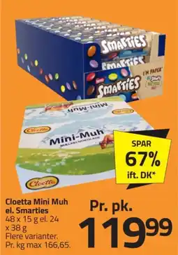 Fleggaard Cloetta Mini Muh el. Smarties tilbud