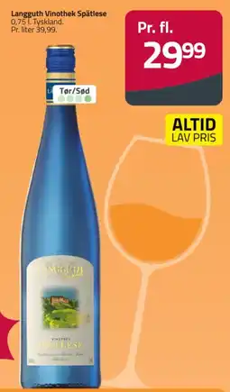 Fleggaard Langguth Spätlese tilbud