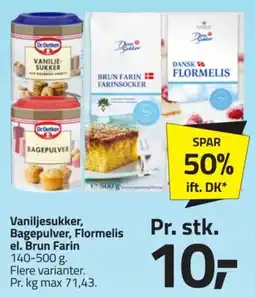 Fleggaard Dr.Oetker Vaniljesukker Bagepulver Flormelis tilbud