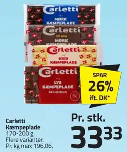 Fleggaard Carletti Kæmpeplade tilbud