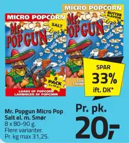 Fleggaard Mr. Popgun Micro Pop Salt tilbud