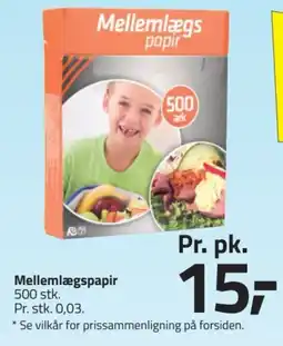 Fleggaard Mellemlægspapir tilbud