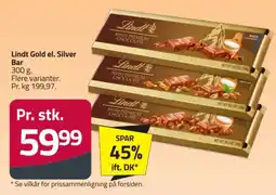 Fleggaard Lindt Gold el. Silver Bar tilbud