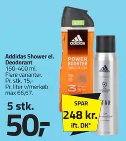 Fleggaard Adidas Shower el. Deodorant tilbud