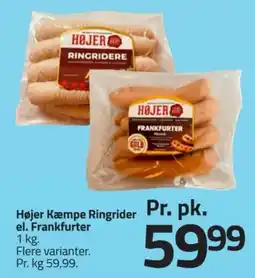 Fleggaard Højer Kæmpe Ringrider el. Frankfurter tilbud