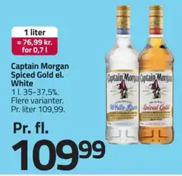 Fleggaard Captain Morgan Spiced Gold el. White tilbud
