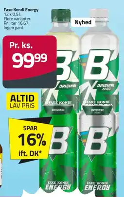 Fleggaard Faxe Kondi Energy tilbud