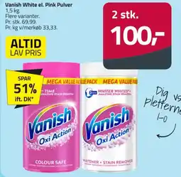 Fleggaard Vanish White el. Pink Pulver tilbud