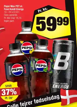 Calle Pepsi Max Faxe Kondi Energy tilbud