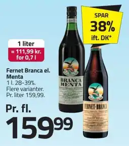 Fleggaard Fernet Branca el. Menta tilbud