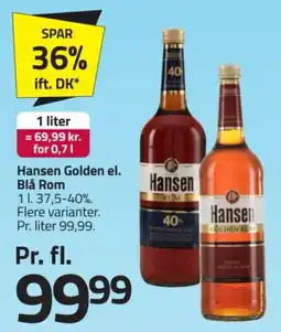 Fleggaard Hansen Golden el. Blå Rom tilbud