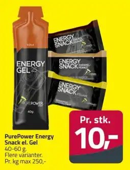 Fleggaard PurePower Energy Snack el. Gel tilbud