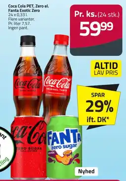 Fleggaard Coca Cola, Fanta Exotic Zero tilbud