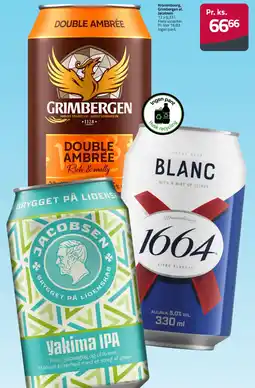 Fleggaard Kronenbourg Grimbergen el. Jacobsen Double Ambree tilbud