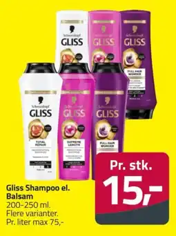 Fleggaard Gliss Shampoo el. Balsam tilbud
