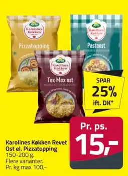 Fleggaard Karolines Køkken Revet Ost el. Pizzatopping tilbud