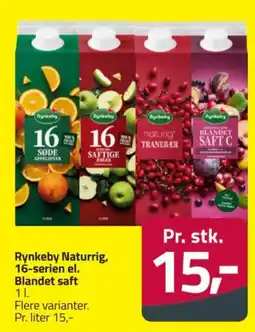 Fleggaard Rynkeby Naturrig 16-serien el. Blandet saft tilbud
