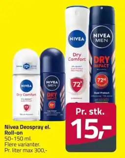 Fleggaard Nivea Deospray el. Roll-on tilbud