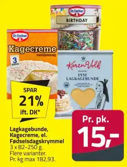 Fleggaard Dr.Oetker Kagecreme tilbud