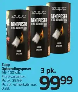 Fleggaard Zapp tændingsposer tilbud