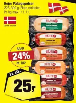 Calle Højer Pålægspølser tilbud