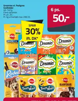 Fleggaard Dreamies el. Pedigree Godbidder tilbud