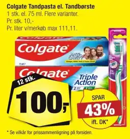 Calle Colgate Tandpasta el. Tandbørste tilbud